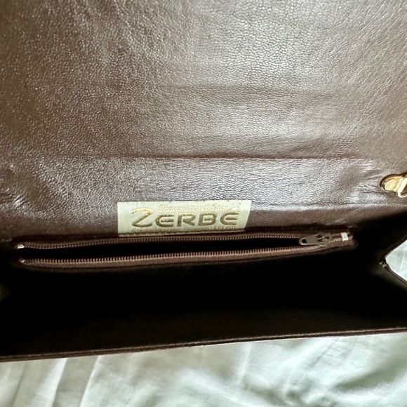 Genuine Snake Skin Brown Leather Clutch purse - Picture 7 of 8